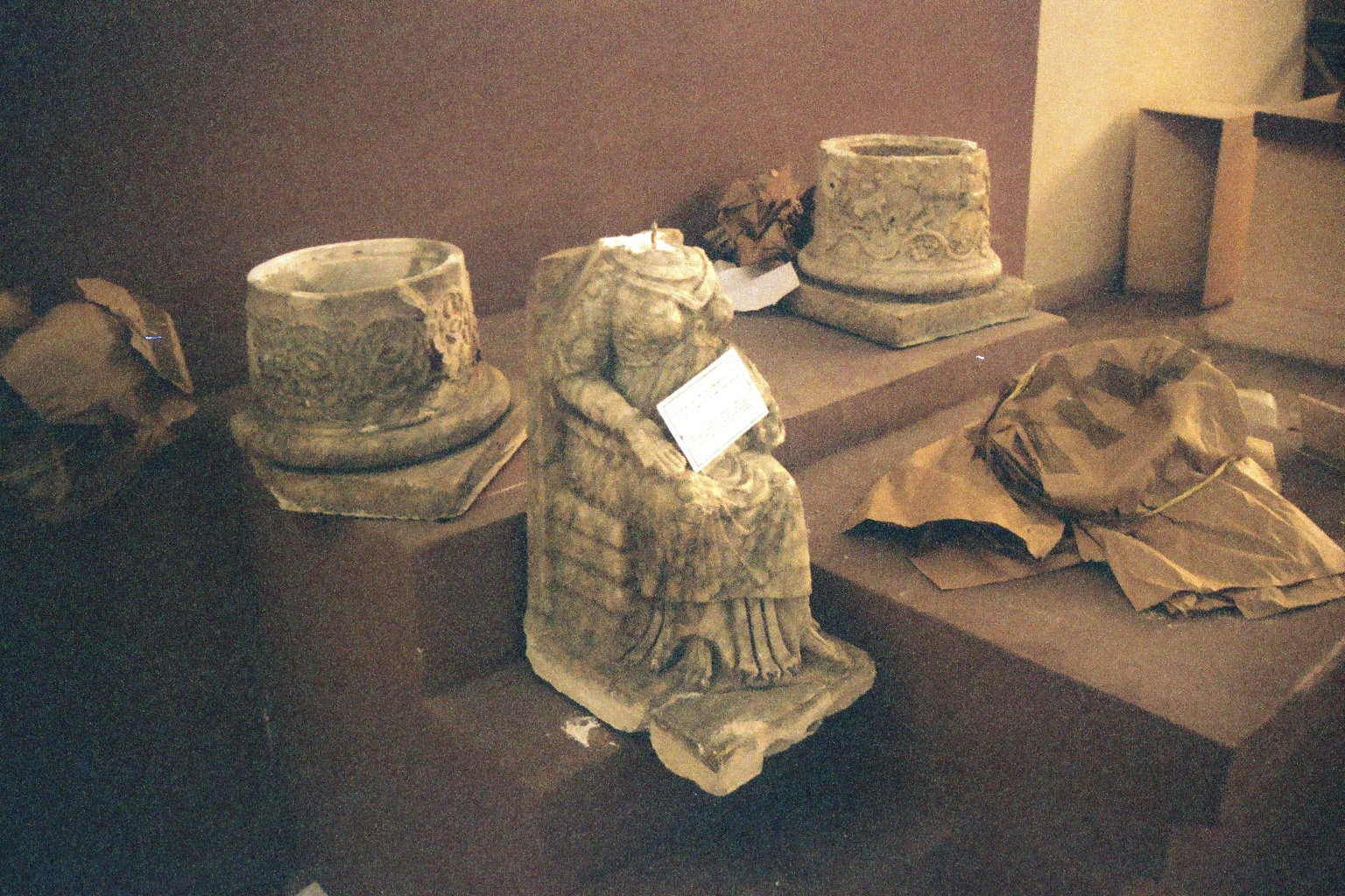 Damaged sculptures in the Iraq Museum, 2013